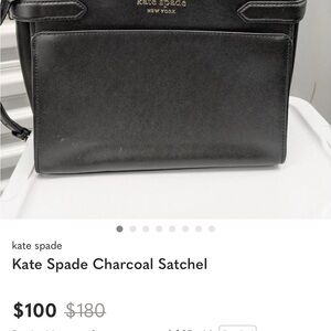 kate spade Charcoal Black Leather Satchel